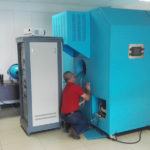 Figure 1: Jacky and customers are installing LPCE-2 Integrating Sphere & Spectroradiometer Teat System